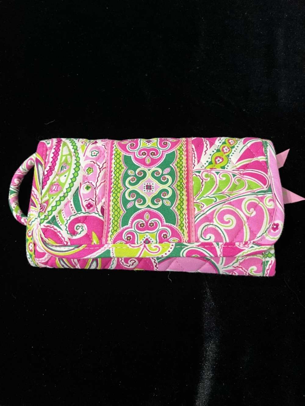 Vera Bradley Pinwheel Pink Crossbody Wallet with Strap NWT Retired 2008
